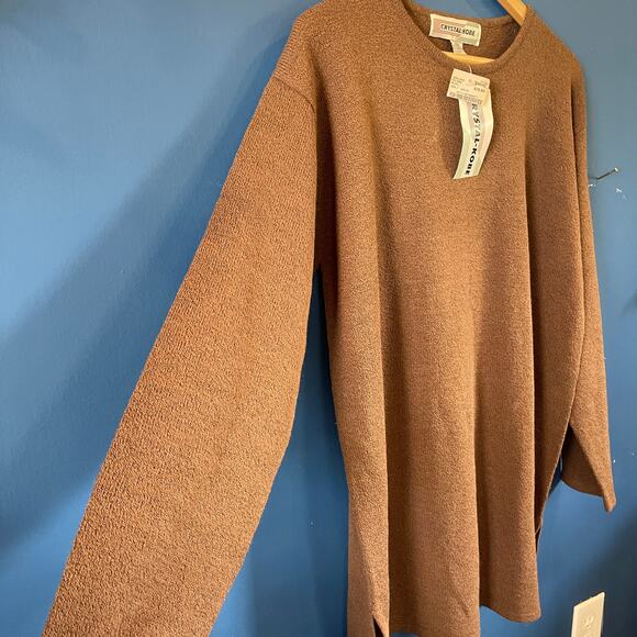 Rare Crystal Kobe Vintage Tunic Sweater โ Earthy Knit, Cozy Slouch Fit (NWT) - Picture 4 of 9